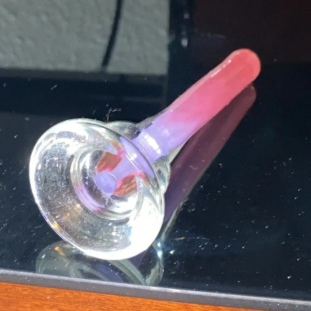 Ring Holder By Lukian Glass Studio Hand Blown By Elegant Pink Glass Ornament